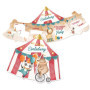 Lot de 12 cartes d'invitation cirque pour anniversaire - Papierdrachen