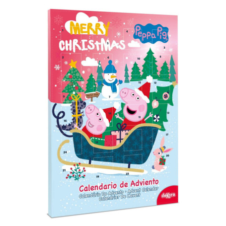 Calendrier de l'Avent Peppa Pig avec Chocolats au Lait - 24 Délices pour Noël