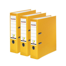 Lot de 3 classeurs en plastique PP-Color Végan - Jaune - DIN A4