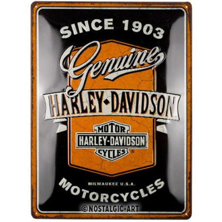 Plaque Murale Rétro Harley-Davidson en Métal - 30 x 40 cm