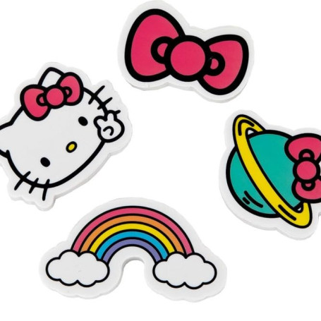 Set de 4 gommes colorées Mr. Wonderful - Accessoire de papeterie Hello Kitty