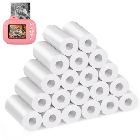 Diboniur 20 Rouleaux de Papier Thermique pour Appareil Photo Enfant