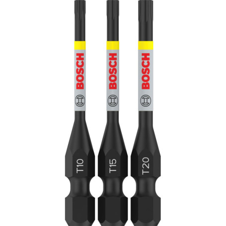 Bosch Embouts PRO Torx Impact - 3 pièces pour Visseuse et Perceuse