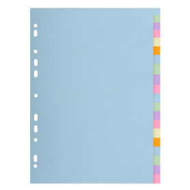Intercalaire Pastel A4 Exacompta avec 20 Onglets Neutres - 170g/m2