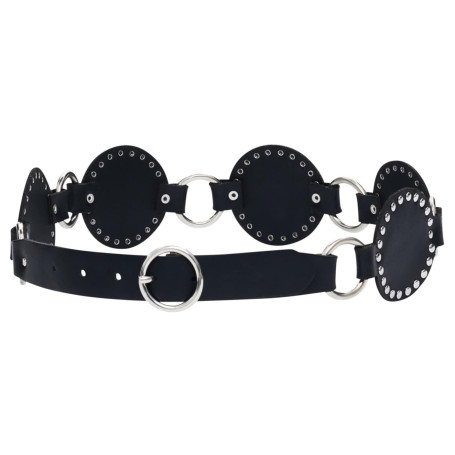 Ceinture Femme Desigual Nova en Cuir Noir - 95 cm