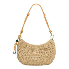 Desigual sac à épaule bandoulière Half Logo Raffia Bag Natural beige