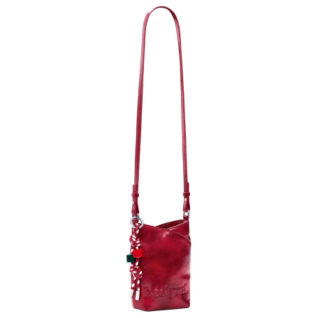 Porte-téléphone Charms Rouge Desigual avec Bandoulière Extensible