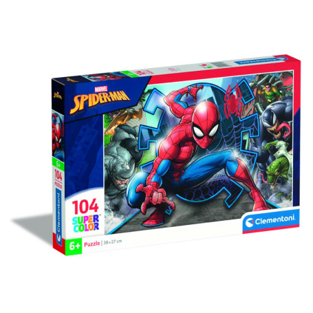 Puzzle Marvel Spider-Man 104 Pièces - Éducatif et Écologique pour Enfants 6 Ans+