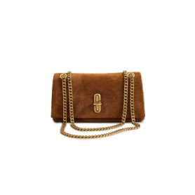 Sac à main Mini Dual Chain en daim cuivre Marc Jacobs