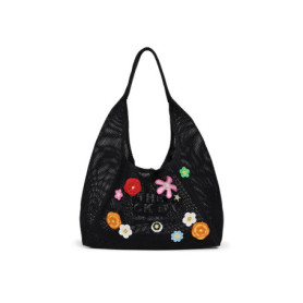 Sac à main en crochet Marc Jacobs avec fleurs 3D - Noir Multi