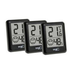 Lot de 3 hygromètres numériques TFA Dostmann pour intérieur