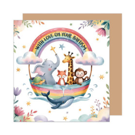 Carte de Félicitations Baptême Premium avec Enveloppe - Edition Seidel