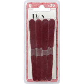 Pack de 36 Limes à Ongles Émerisées Rouges - BO PARIS