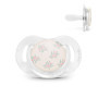 Sucette Suavinex Poetry Rose pour Bébés 6-18 Mois - Tétine Symétrique en Silicone