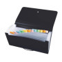Porte-documents à soufflet Alevar - Classificateur extensible 13 poches Noir