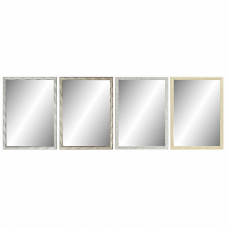 Miroir mural DKD Home Decor Verre Naturel Gris Marron Gris foncé PS 4 Unités Feu 169,99 €