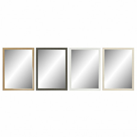 Miroir mural DKD Home Decor Verre Naturel Gris Marron Blanc PS 4 Unités (56 x 2 169,99 €