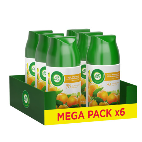 Recharges Air Wick Freshmatic Agrumes - 6 Aérosols Parfumés