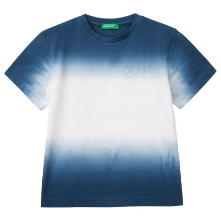 T-shirt Dip Dye Bleu Garçon 5 Ans - United Colors of Benetton
