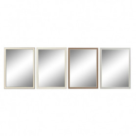 Miroir mural DKD Home Decor Verre Gris Marron Blanc PS Traditionnel 4 Unités (56 159,99 €