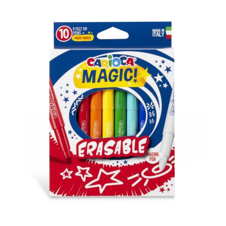Boîte de 10 Marqueurs Effaçables Magiques CARIOCA avec Marqueur Magink