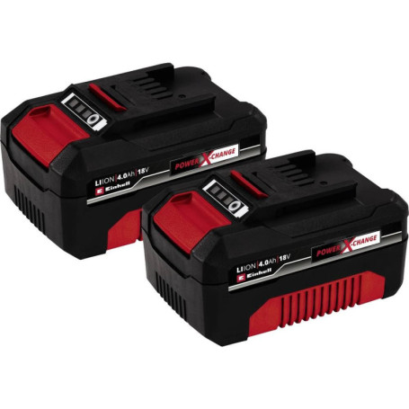 Pack de 2 Batteries 4,0 Ah Power X-Change Einhell - Système Double 18V