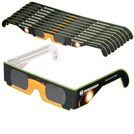Bresser Lot de 10 Lunettes d'Éclipse Solaire - Protection UV et Conformité ISO