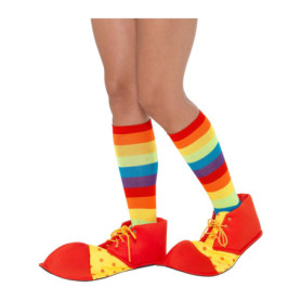 Couvre-chaussures de clown à pois rouges et jaunes - Smiffys