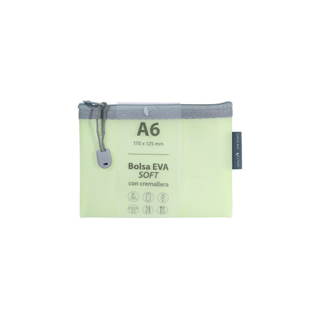 Sac à fermeture éclair EVA Soft A6 - Menthe Pastel