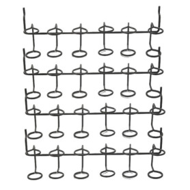 Set de 4 Crochets Noir pour Panneau Perforé - Accessoires Pratiques pour Outils