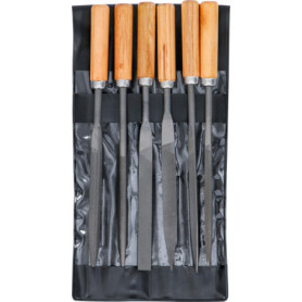 Jeu de Limes Aiguilles BGS Do it Yourself - 6 Pièces avec Manche en Bois - 100 mm