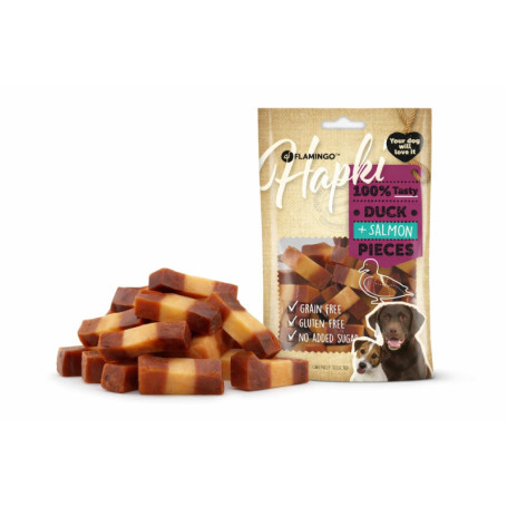 Friandises Hapki au Canard et Saumon pour Chiens - 85 g, Sans Gluten et Céréales