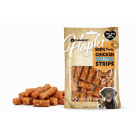 Friandises pour Chien Flamingo Hapki - Lanières Poulet & Riz 85g