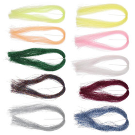 ECSiNG Lot de 10 Matériaux de Fixation de Mouches en Cristal pour Pêche