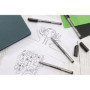 Set de 4 Fineliners Noirs Eberhard Faber - Marqueurs à Encre Résistante à l'Eau