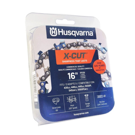 Chaîne de Tronçonneuse Husqvarna X-Cut SP33G 40,6 cm - Performance et Précision