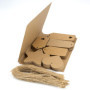 Lot de 120 Étiquettes Cadeaux en Papier Kraft avec Ficelle de Jute - 6 Designs