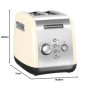 Grille-Pain Automatique 2 Tranches Crème KitchenAid 5KMT221EAC