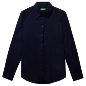 Chemise en Mousseline de Coton Bleu pour Femmes - United Colors of Benetton