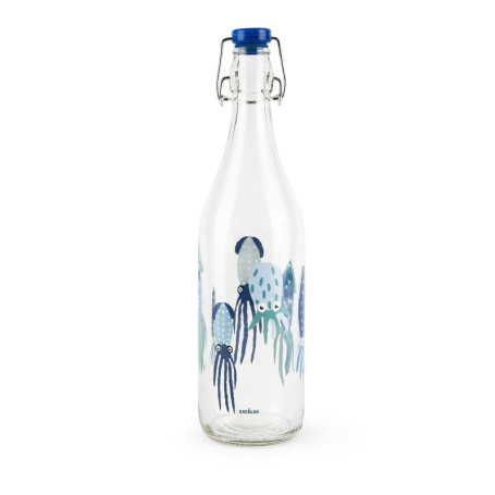 Bouteille d'eau en verre Excelsa Squid 1L avec joint étanche