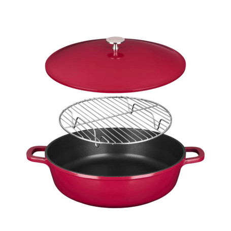 Sauteuse Cocotte Multifonction Sitram 6-en-1 Ø28cm en Fonte d'Aluminium