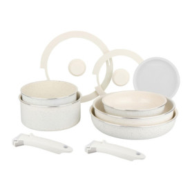 Batterie de Cuisine Sitram 10 Pièces en Aluminium avec Revêtement Céramique