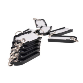 Lot de 10 porte-clés magnétiques Pavo - Noir