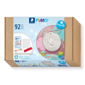 Kit Souvenir d'Empreintes de Bébé FIMOair - Pâte à Modeler Légère à Sécher à l'Air