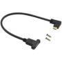 Câble USB Type C 3.1 Mâle à Femelle 90 Degrés pour Montage sur Panneau - 0.3M