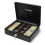 Caisse à monnaie verrouillable en métal Carl avec plateau à billets - Noir