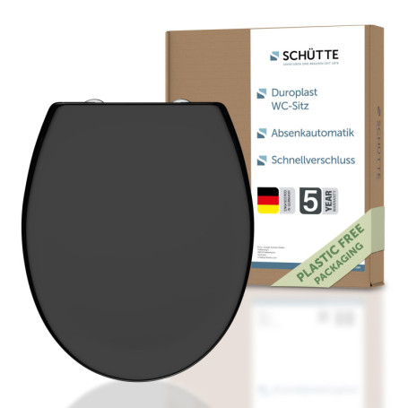 Siège de Toilette Schütte avec Abaissement Automatique - Noir