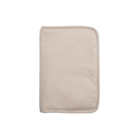 Protège Carnet de Santé Bébé Beige en Coton Côtelé