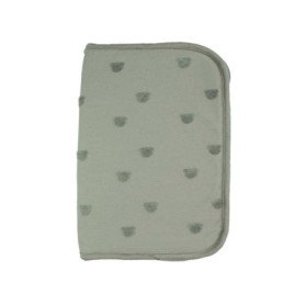 Protège Carnet de Santé Bébé Ourson Vert Argile - Zippé et Rembourré