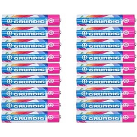 Pack de 18 Piles Alcalines AAA 1,5V - Grundig - Idéal pour Jouets et Télécommandes